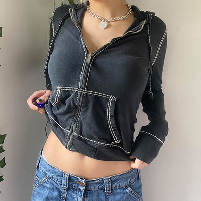 Womens Athleisure Cardigan Hoodie