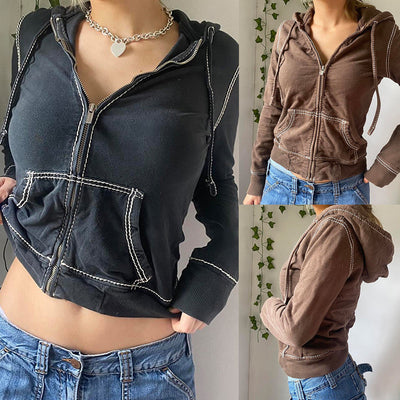 Womens Athleisure Cardigan Hoodie