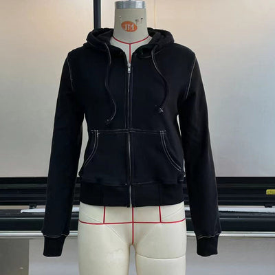Womens Athleisure Cardigan Hoodie